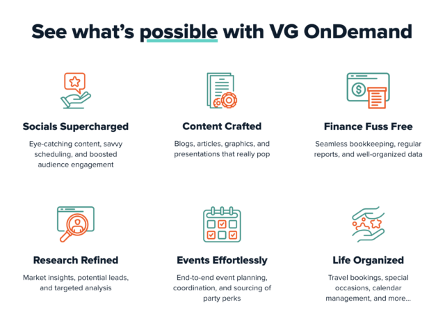 Tailored, on-the-fly, dmin support for your life and business with VG OnDemand